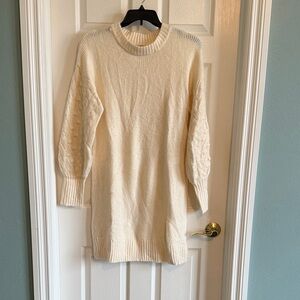 A New Day Cream Knit Sweater Dress
